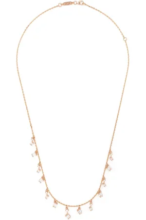 Suzanne Kalan 18kt rose gold Dangle diamond necklace