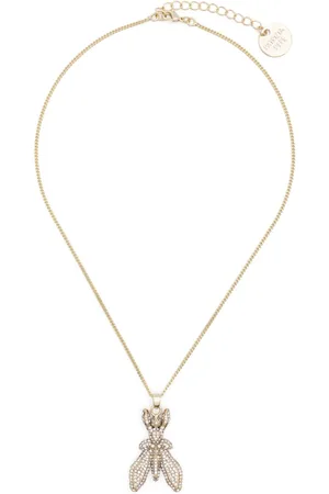 Patrizia Pepe Rhinestone-embellished Fly necklace