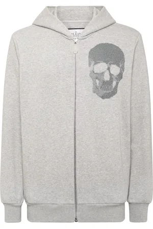 Philipp Plein Zip-up skull-embellished hoodie