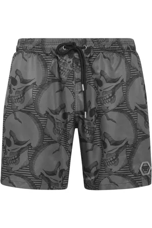 Philipp Plein Skull-print swim shorts