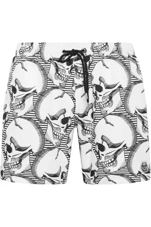 Philipp Plein Skull-print swim shorts
