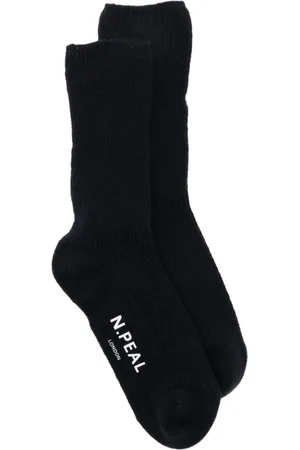 N.PEAL Rib-knit cashmere socks