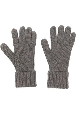 N.PEAL Cashmere ribbed gloves