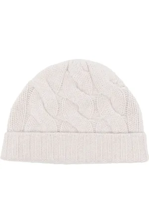 N.PEAL Chucky cable cashmere beanie