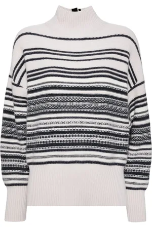 N.PEAL Striped cashmere jumper