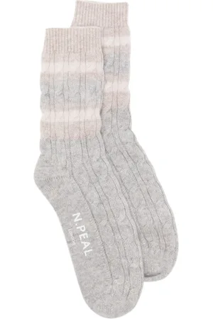 N.PEAL Stripe cable socks
