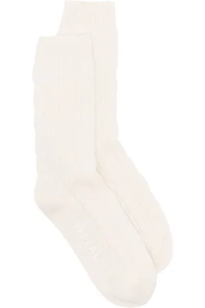 N.PEAL Cable-knit cashmere socks