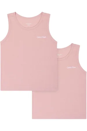 Calvin Klein Logo-embroidered ribbed vest (set of two)