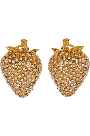 Balmain Strawberry rhinestone earrings