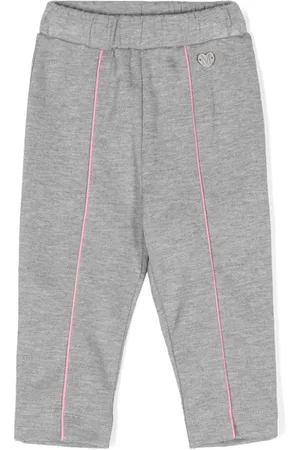 MONNALISA Piped-trim detail jersey leggings