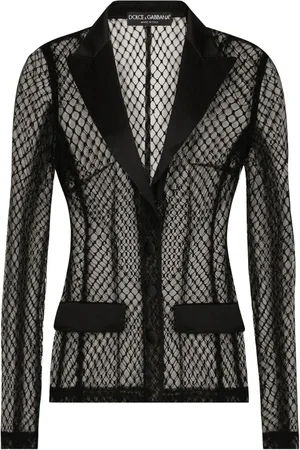 Dolce & Gabbana Single-breasted mesh jacket
