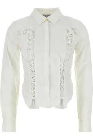 Marine Serre Corset-style cotton shirt