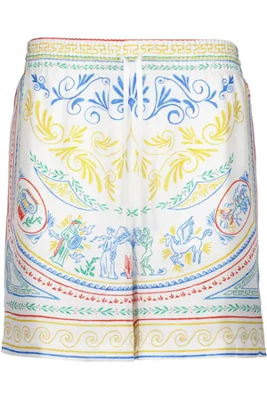 Casablanca La D??esse du Stade silk shorts