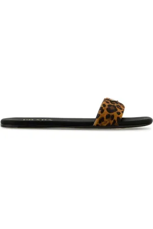 Prada Animal-print leather sandals