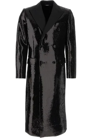 Dolce & Gabbana Sequin-embellished double-breasted coat
