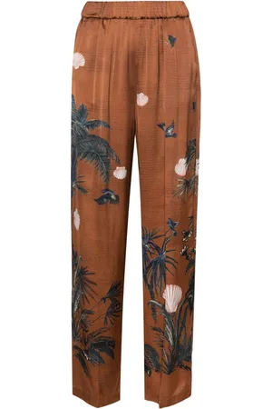 FORTE FORTE Graphic-print straight trousers