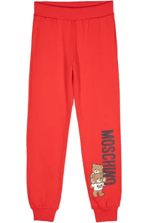 Moschino Teddybear-print cotton trousers