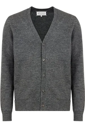 Maison Margiela Elbow-patch fine-knit cardigan