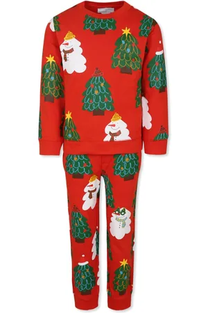 Stella McCartney Christmas-print organic-cotton trousers