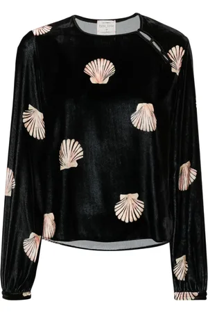 FORTE FORTE Shell velvet top