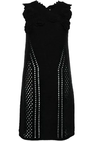 Onefifteen Floral-embellished knitted dress