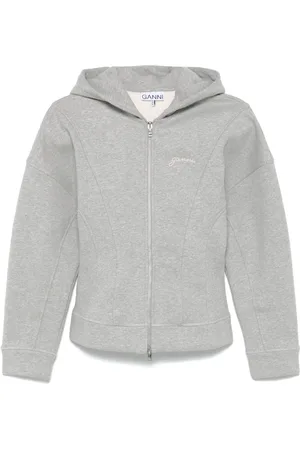 Ganni Embroidered-logo jacket