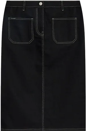 Courrèges Denim straight skirt