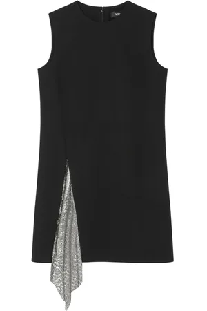 VERSACE Mesh-insert shift mini dress