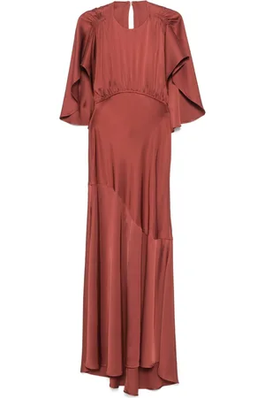 ZIMMERMANN Cape-insert round-neck maxi dress
