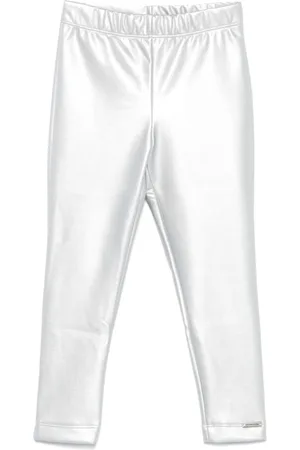MONNALISA Metallic-effect leggings