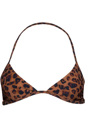 CHRISTOPHER ESBER Leopard-print triangle bikini top