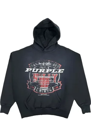 Purple Brand Graphic-print cotton hoodie