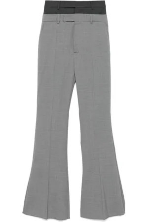 Sportmax Layered-effect flared trousers