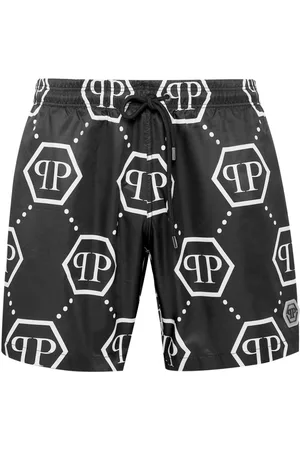 Philipp Plein Monogram pattern swim shorts