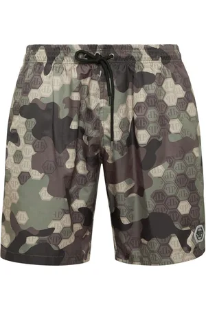 Philipp Plein Monogram pattern swim shorts