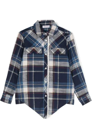 MONNALISA Check-pattern cotton shirt