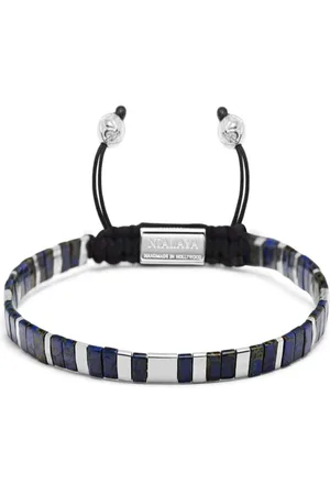 Nialaya Logo-engraved beaded bracelet