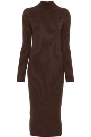 Twin-Set Ribbed midi dress