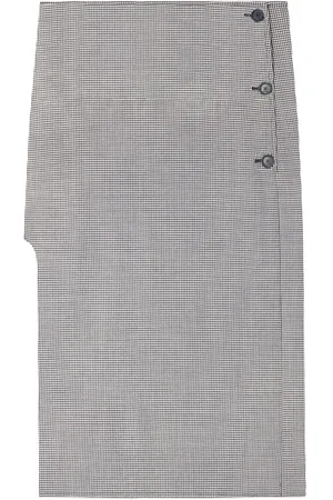 Courrèges Oblique houndstooth midi skirt