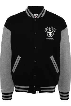 A Bathing Ape Logo baseball jacket