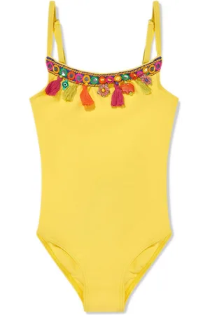 Selini Action Pompom-detail swimsuit