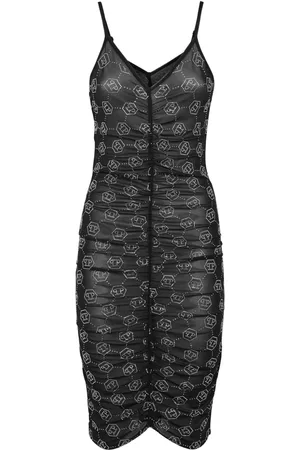 Philipp Plein Monogram tulle dress
