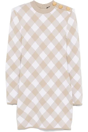 Balmain Checked mini dress