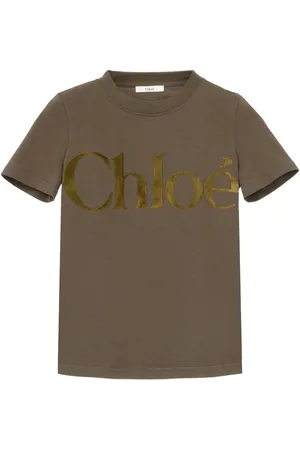 Chloé Flocked-logo T-shirt