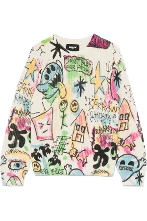 BARROW Graffiti-print sweater
