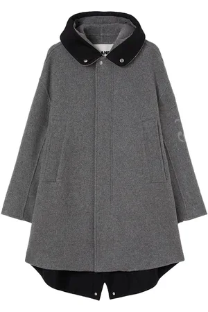 Jil Sander JW-print hooded parka coat