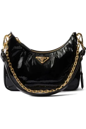 Prada Re-Edition patent leather shoulder bag
