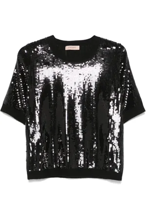Twin-Set Sequinned top