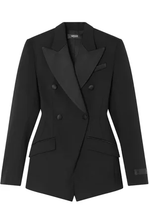 VERSACE Hourglass grain-de-poudre playsuit