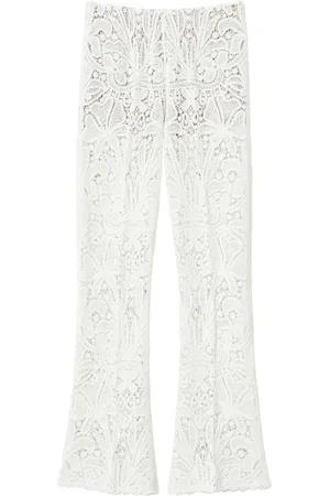 Twin-Set Lace-panel trousers